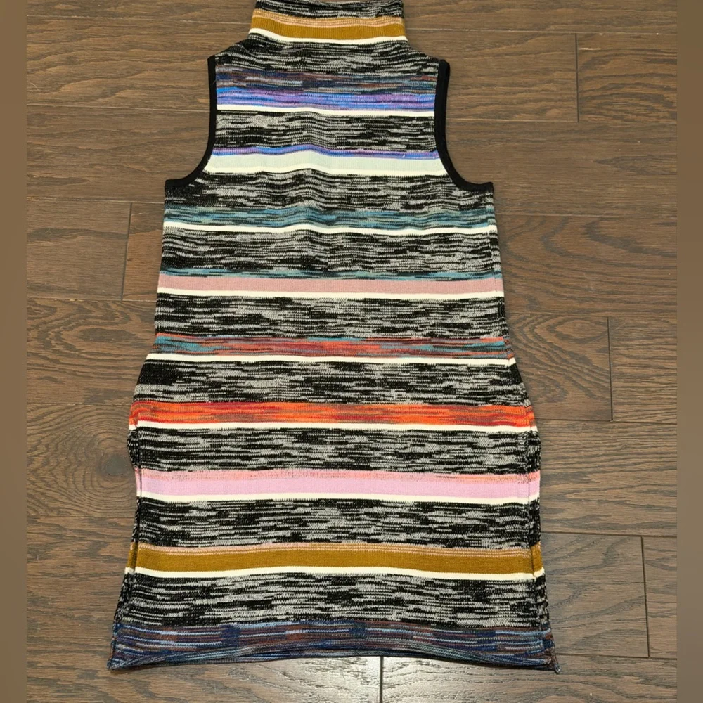 Anthropologie Mauve Space Dyed Sleeveless Mock Neck Knit Tunic Top XS Petite - Picture 4 of 11